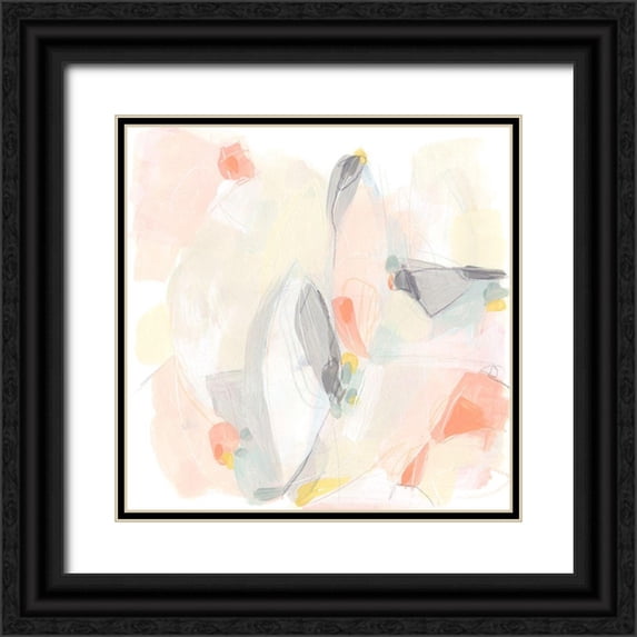 Vess, June Erica 15x15 Black Ornate Wood Framed with Double Matting Museum Art Print Titled - Pastel Prism III