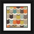 thumbnail image 1 of Vess, June Erica 15x15 Black Ornate Wood Framed with Double Matting Museum Art Print Titled - Pattern Undulation IV, 1 of 4