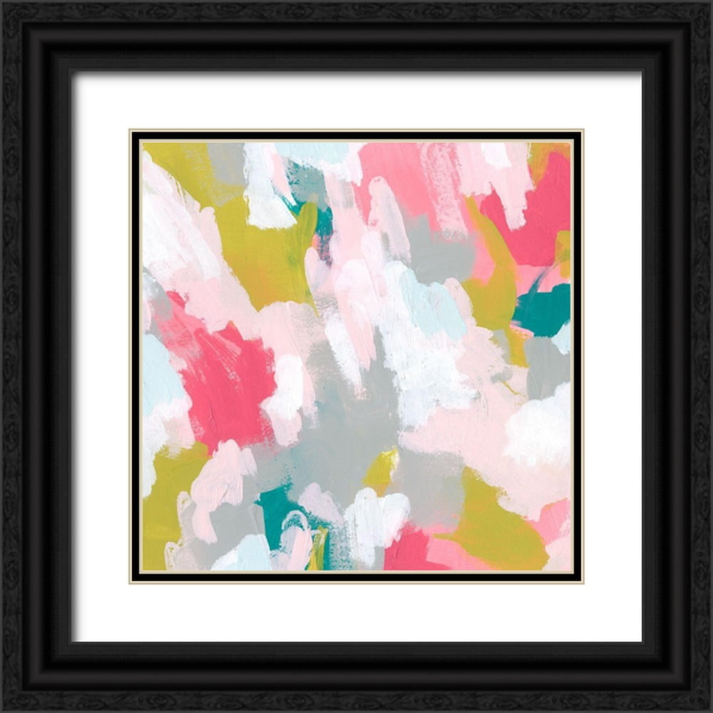 Vess, June Erica 15x15 Black Ornate Wood Framed with Double Matting