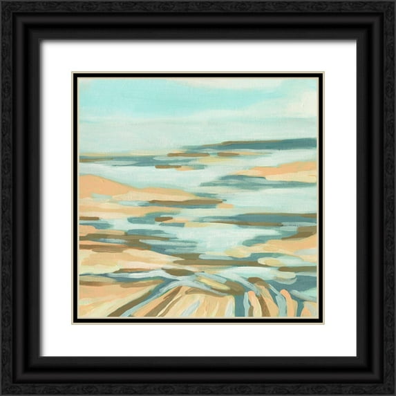 Vess, June Erica 15x15 Black Ornate Wood Framed with Double Matting Museum Art Print Titled - Sand Shoals I
