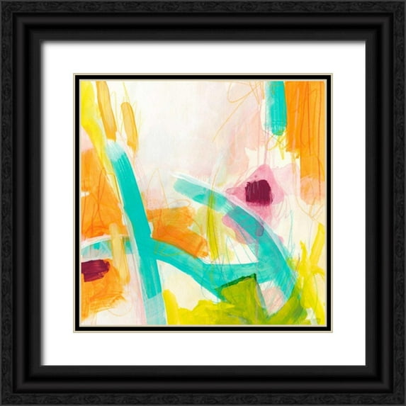 Vess, June Erica 15x15 Black Ornate Wood Framed with Double Matting Museum Art Print Titled - Tangerine Dream I