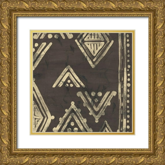 Vess, June Erica 15x15 Gold Ornate Wood Framed with Double Matting Museum Art Print Titled - Bazaar Tapestry IV