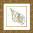 thumbnail image 1 of Vess, June Erica 15x15 Gold Ornate Wood Framed with Double Matting Museum Art Print Titled - Citron Shell Sketch II, 1 of 4