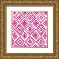 thumbnail image 1 of Vess, June Erica 15x15 Gold Ornate Wood Framed with Double Matting Museum Art Print Titled - Eclectic Textile I, 1 of 4