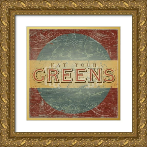 Vess, June Erica 15x15 Gold Ornate Wood Framed with Double Matting Museum Art Print Titled - Farm Stand Collection C