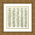 thumbnail image 1 of Vess, June Erica 15x15 Gold Ornate Wood Framed with Double Matting Museum Art Print Titled - Greenery Motif VII, 1 of 4