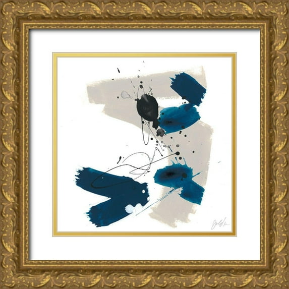Vess, June Erica 15x15 Gold Ornate Wood Framed with Double Matting Museum Art Print Titled - Kanji I