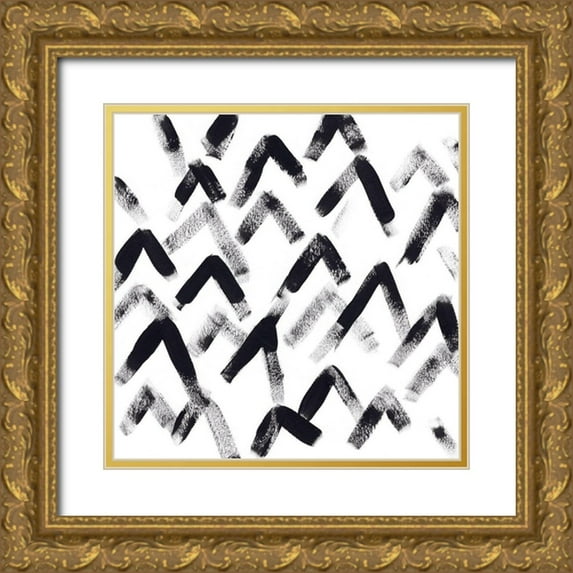Vess, June Erica 15x15 Gold Ornate Wood Framed with Double Matting Museum Art Print Titled - Onyx Code VI