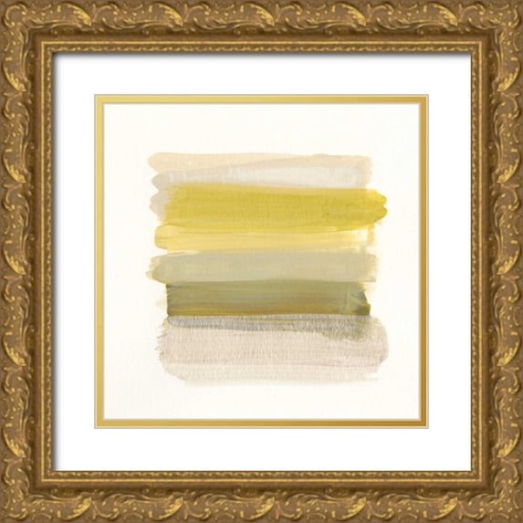 Vess, June Erica 15x15 Gold Ornate Wood Framed with Double Matting Museum Art Print Titled - Palette Stack III