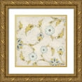 thumbnail image 1 of Vess, June Erica 15x15 Gold Ornate Wood Framed with Double Matting Museum Art Print Titled - Spa Floral Fresco III, 1 of 4