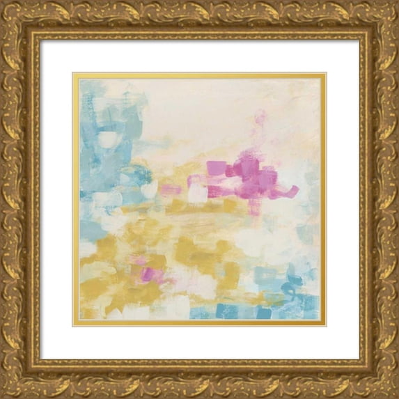 Vess, June Erica 15x15 Gold Ornate Wood Framed with Double Matting Museum Art Print Titled - Surface Impression IV