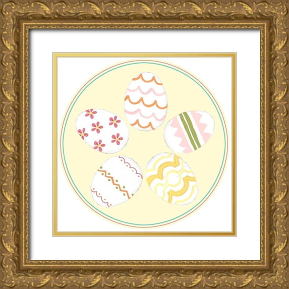 Vess, June Erica 15x15 Gold Ornate Wood Framed with Double Matting Museum Art Print Titled - Sweet Easter Collection G