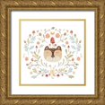 thumbnail image 1 of Vess, June Erica 15x15 Gold Ornate Wood Framed with Double Matting Museum Art Print Titled - Whimsical Woodland Faces I, 1 of 4