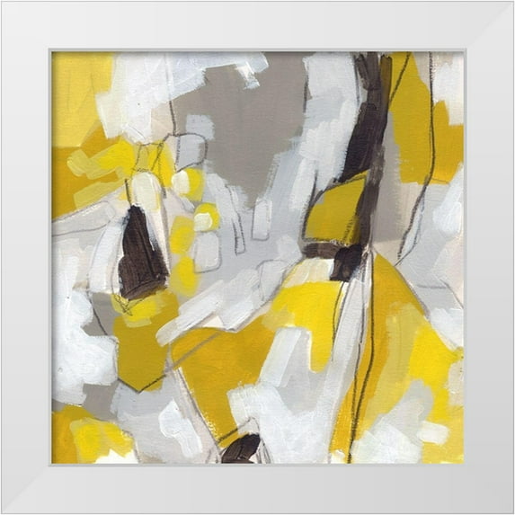 Vess, June Erica 15x15 White Modern Wood Framed Museum Art Print Titled - Citron Confetti II