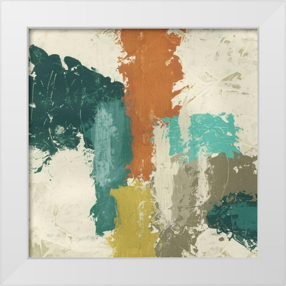 Vess, June Erica 15x15 White Modern Wood Framed Museum Art Print Titled - City Signals II