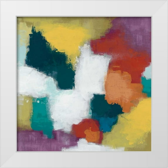 Vess, June Erica 15x15 White Modern Wood Framed Museum Art Print Titled - Color Cascade I