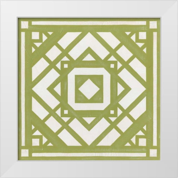 Vess, June Erica 15x15 White Modern Wood Framed Museum Art Print Titled - Modern Quilt VIII