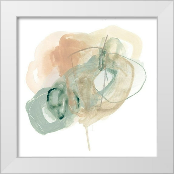 Vess, June Erica 15x15 White Modern Wood Framed Museum Art Print Titled - Pastel Theorem II