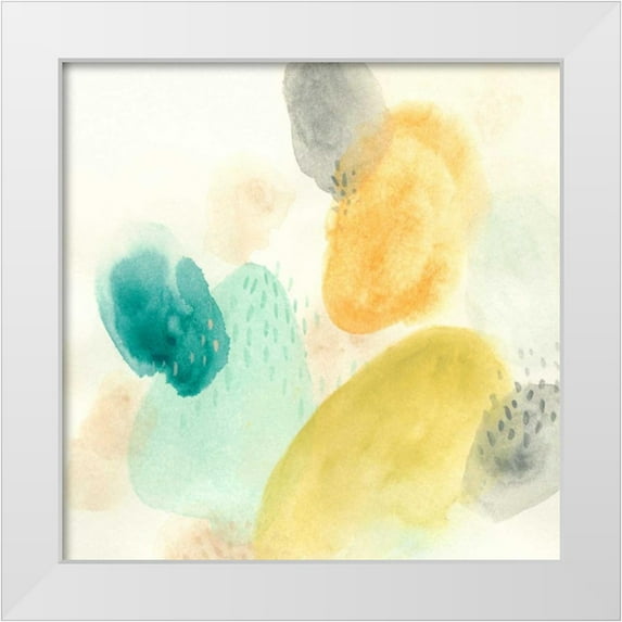 Vess, June Erica 15x15 White Modern Wood Framed Museum Art Print Titled - River Stones II
