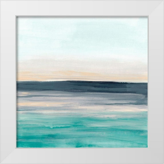 Vess, June Erica 15x15 White Modern Wood Framed Museum Art Print Titled - Sea Rise II