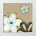 thumbnail image 1 of Vess, June Erica 15x15 White Modern Wood Framed Museum Art Print Titled - Small Pop Blossoms in Blue I, 1 of 4