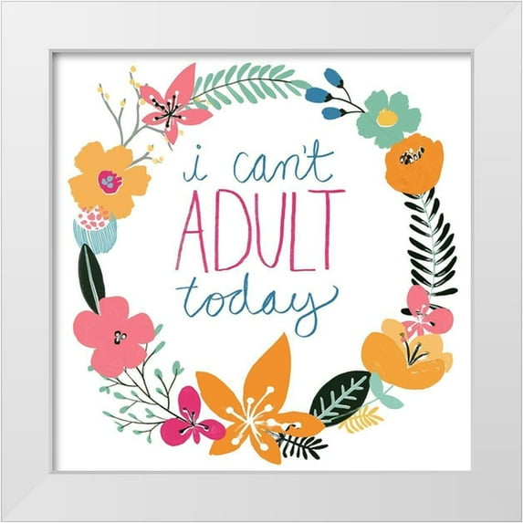 Vess, June Erica 15x15 White Modern Wood Framed Museum Art Print Titled - Snarky Florals V