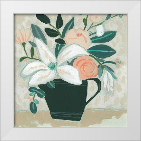 Vess, June Erica 15x15 White Modern Wood Framed Museum Art Print Titled - Terre Verte Garden I