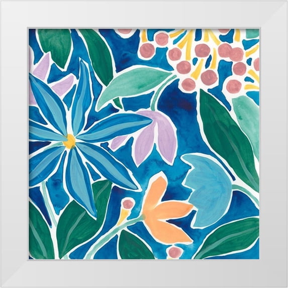 Vess, June Erica 15x15 White Modern Wood Framed Museum Art Print Titled - Tiki Square III