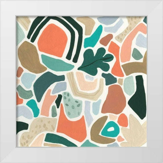 Vess, June Erica 15x15 White Modern Wood Framed Museum Art Print Titled - Tonal Aggregate II