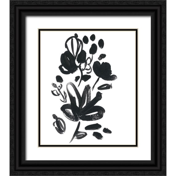 Vess, June Erica 15x17 Black Ornate Wood Framed with Double Matting Museum Art Print Titled - Cameo Bloom V