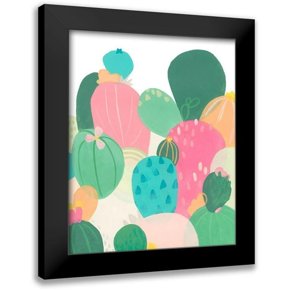 Vess, June Erica 15x18 Black Modern Framed Museum Art Print Titled - Cactus Confetti II