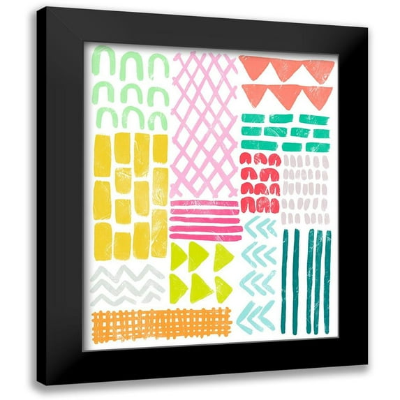 Vess, June Erica 15x18 Black Modern Framed Museum Art Print Titled - Candy Color Signals II