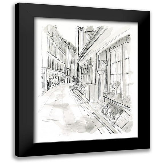 Vess, June Erica 15x18 Black Modern Framed Museum Art Print Titled - European City Sketch VI