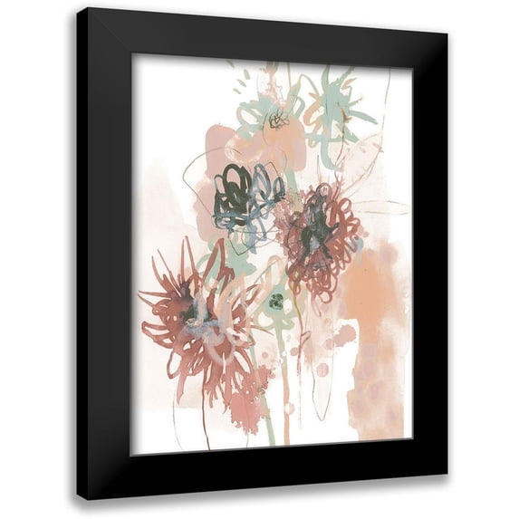 Vess, June Erica 15x18 Black Modern Framed Museum Art Print Titled - Petal Drift IV