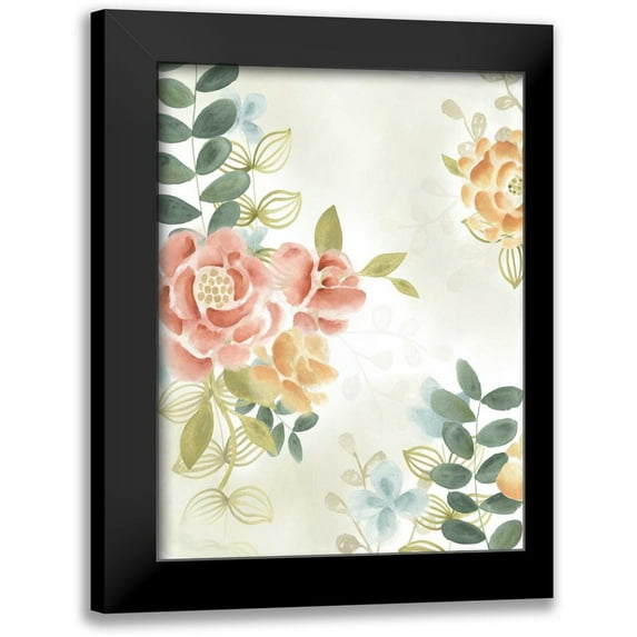 Vess, June Erica 15x18 Black Modern Framed Museum Art Print Titled - Soft Flower Collection I