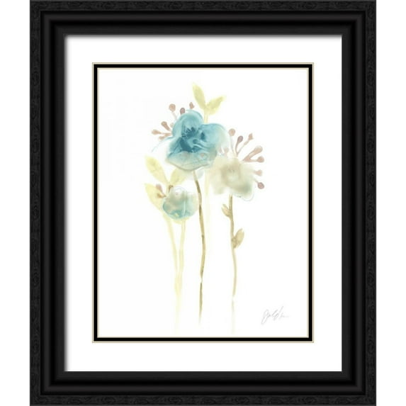 Vess, June Erica 15x18 Black Ornate Wood Framed with Double Matting Museum Art Print Titled - Bluebell I