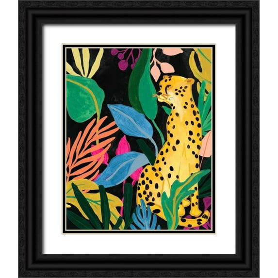 Vess, June Erica 15x18 Black Ornate Wood Framed with Double Matting Museum Art Print Titled - Cheetah Kingdom II