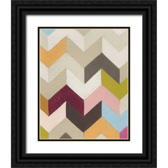 Vess, June Erica 15x18 Black Ornate Wood Framed with Double Matting Museum Art Print Titled - Confetti IX