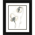 thumbnail image 1 of Vess, June Erica 15x18 Black Ornate Wood Framed with Double Matting Museum Art Print Titled - Monochrome Floral Study VIII, 1 of 4