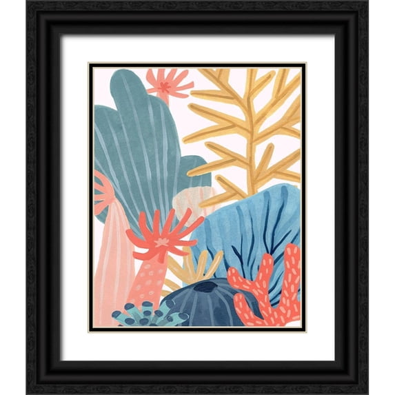 Vess, June Erica 15x18 Black Ornate Wood Framed with Double Matting Museum Art Print Titled - Paper Reef I