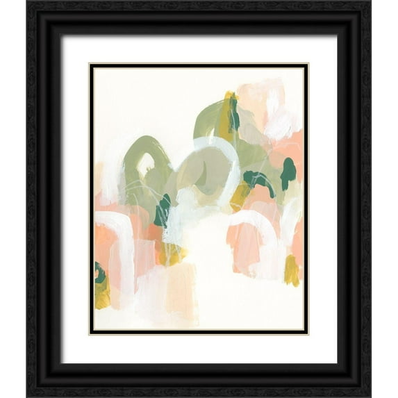 Vess, June Erica 15x18 Black Ornate Wood Framed with Double Matting Museum Art Print Titled - Pastel Cascade II