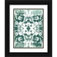 thumbnail image 1 of Vess, June Erica 15x18 Black Ornate Wood Framed with Double Matting Museum Art Print Titled - Sea Green Kaleidoscope III, 1 of 4