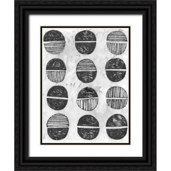 Vess, June Erica 15x18 Black Ornate Wood Framed with Double Matting Museum Art Print Titled - Symbol Imprint I