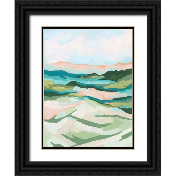 Vess, June Erica 15x18 Black Ornate Wood Framed with Double Matting Museum Art Print Titled - Tidal Valley II