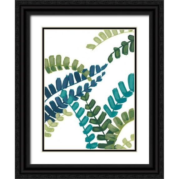 Vess, June Erica 15x18 Black Ornate Wood Framed with Double Matting Museum Art Print Titled - Tropical Thicket I