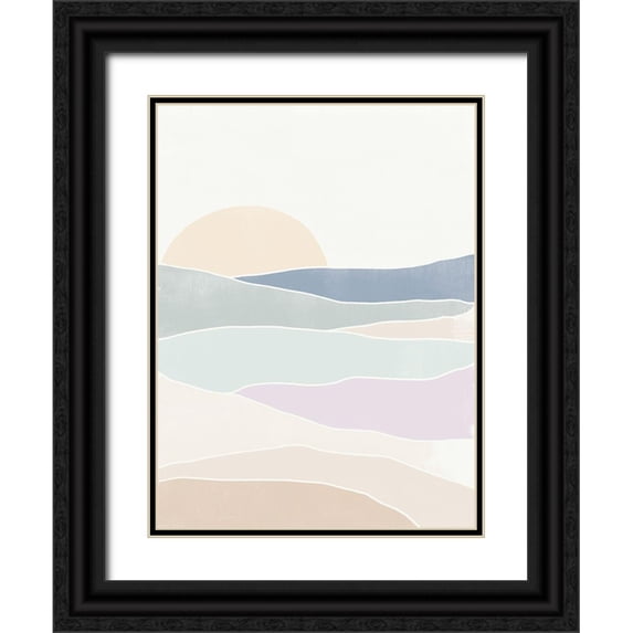 Vess, June Erica 15x18 Black Ornate Wood Framed with Double Matting Museum Art Print Titled - Wave Tableau I