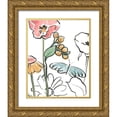thumbnail image 1 of Vess, June Erica 15x18 Gold Ornate Wood Framed with Double Matting Museum Art Print Titled - Boho Florals V, 1 of 4