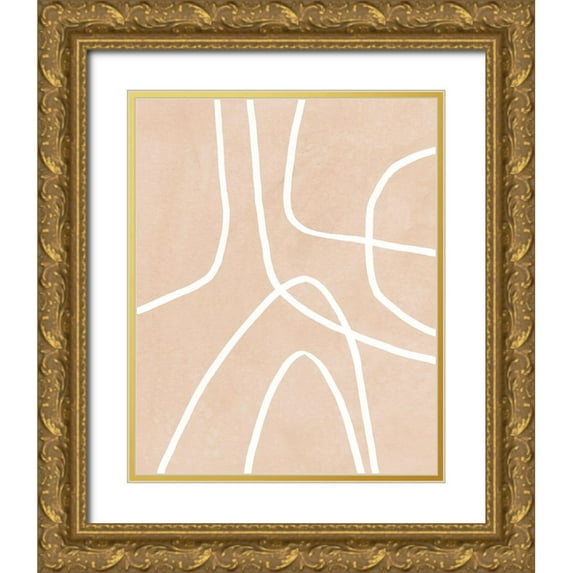 Vess, June Erica 15x18 Gold Ornate Wood Framed with Double Matting Museum Art Print Titled - Clean Contour I