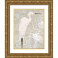 thumbnail image 1 of Vess, June Erica 15x18 Gold Ornate Wood Framed with Double Matting Museum Art Print Titled - Driftwood Heron I, 1 of 4