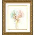 thumbnail image 1 of Vess, June Erica 15x18 Gold Ornate Wood Framed with Double Matting Museum Art Print Titled - Floral Trace II, 1 of 4